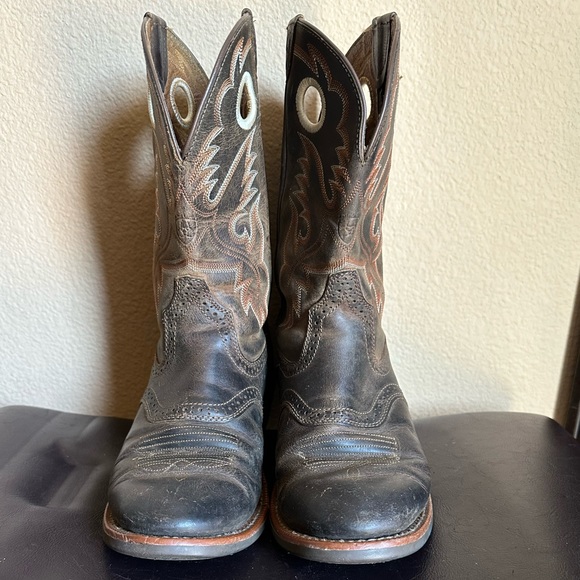 Ariat Men’s/Women's Size 8.5c wide width Round Toe Brown Leather Western Boots - Picture 5 of 13